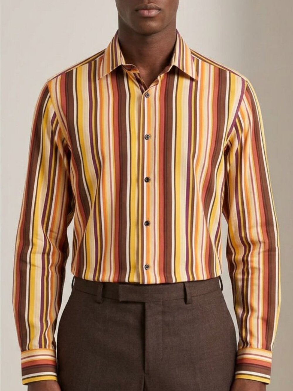 Etro Men's Striped Dress Shirt Size 43